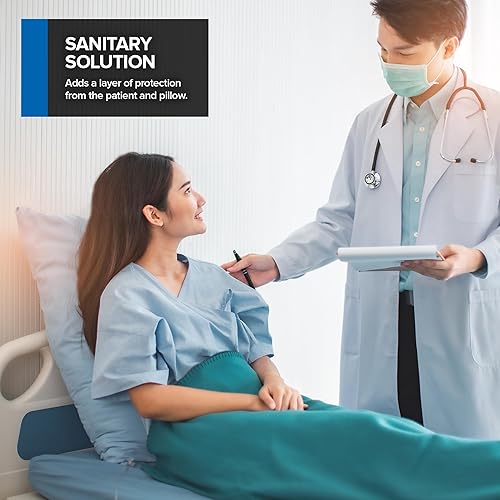 Miniatura 6 de Stock Your Home Fundas de almohada desechables de 21 x 30 pulgadas, tamaño estándar, fundas de almohada de un solo uso con barrera de humedad, 100