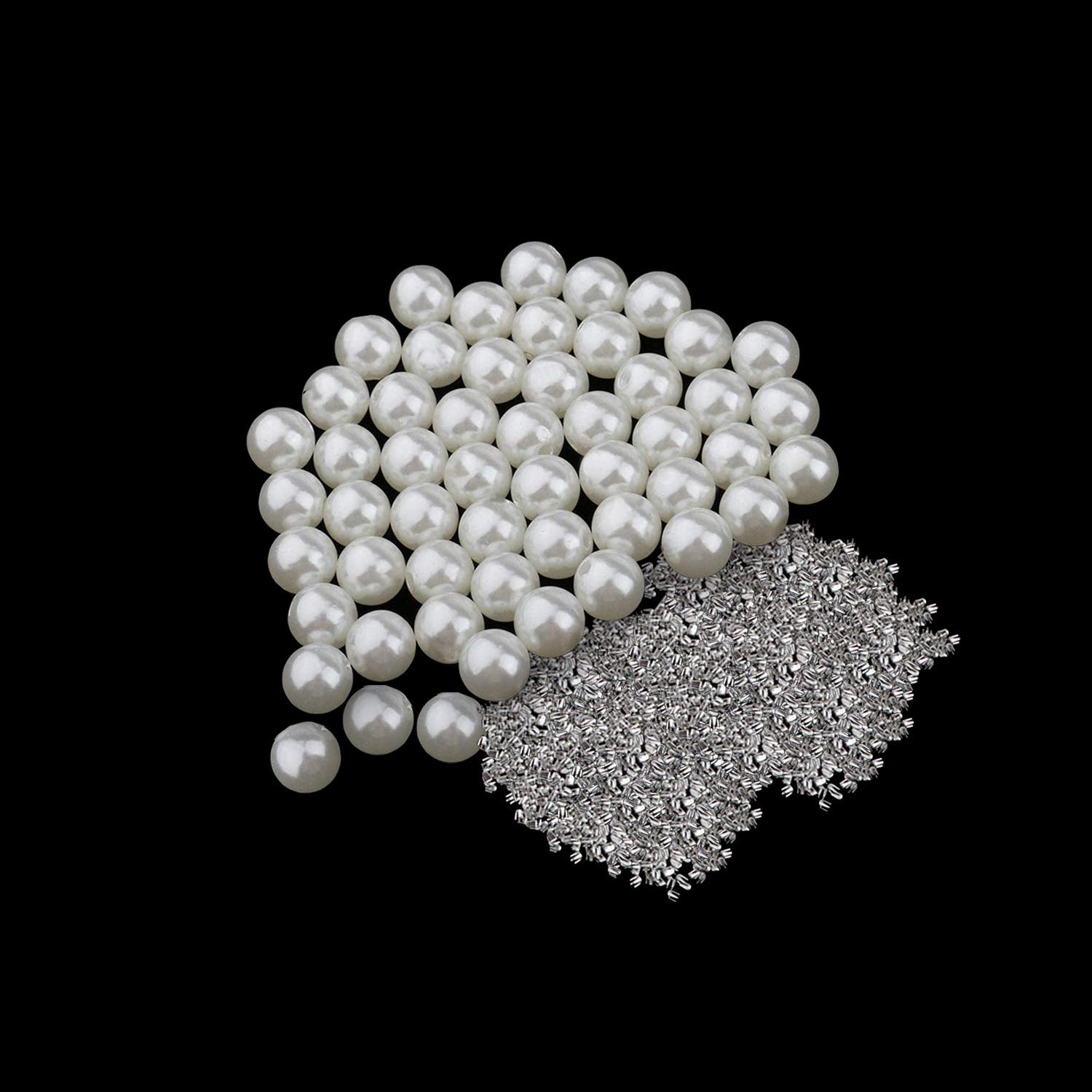 Trimming Shop Pearl Rivets Studs Round Rivets with Four Claw Nail Studs for Embellishment Clothing, Bags, Leathercrafts, Shoes Decoration, Jewelry Making, 8mm, 100 Sets — view 10
