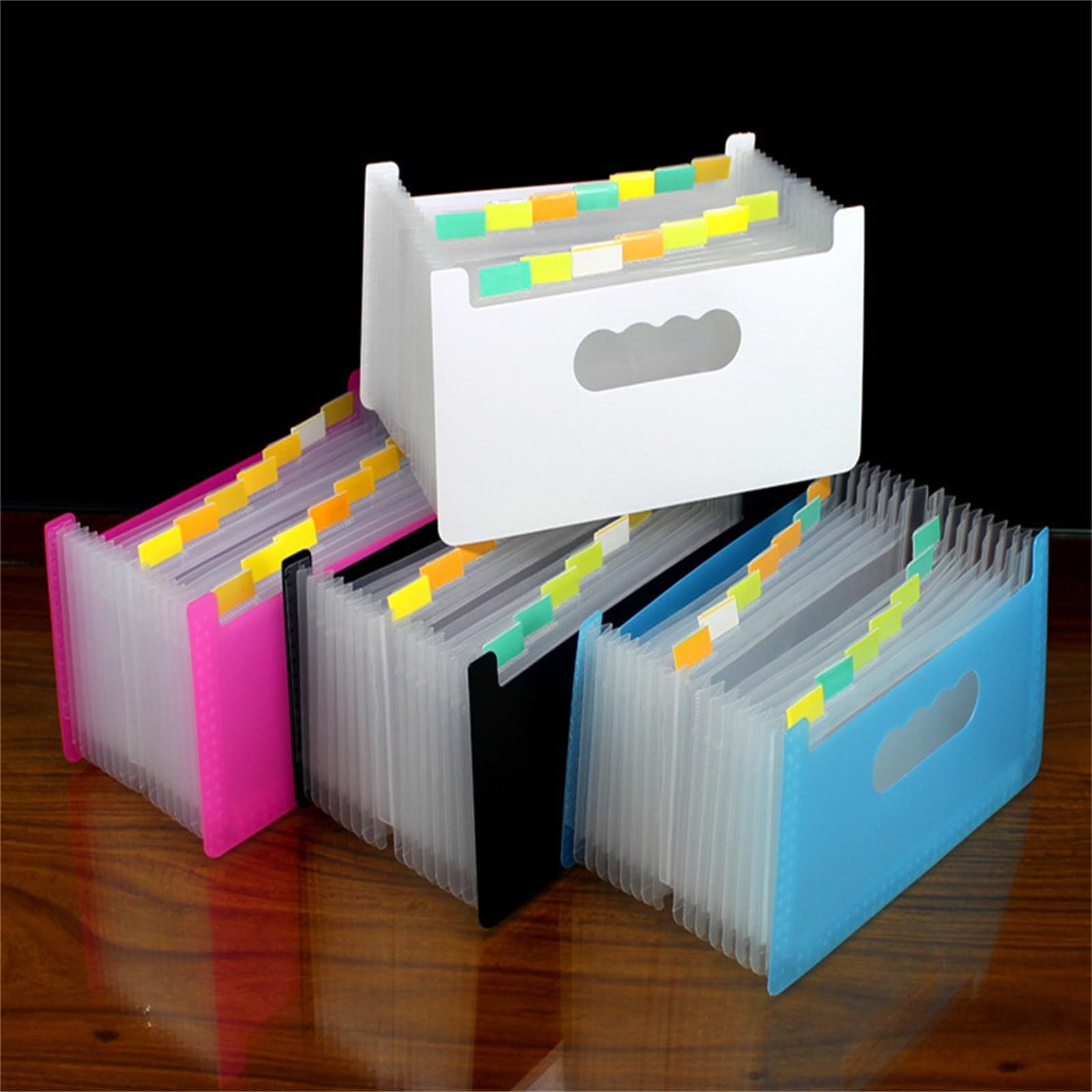 Carpeta de Archivos Expandible A4 Bolsa de órgano A6 pie, carpeta multicapa, pequeña bolsa almacenamiento documentos individuales para la Escuela(Azul)