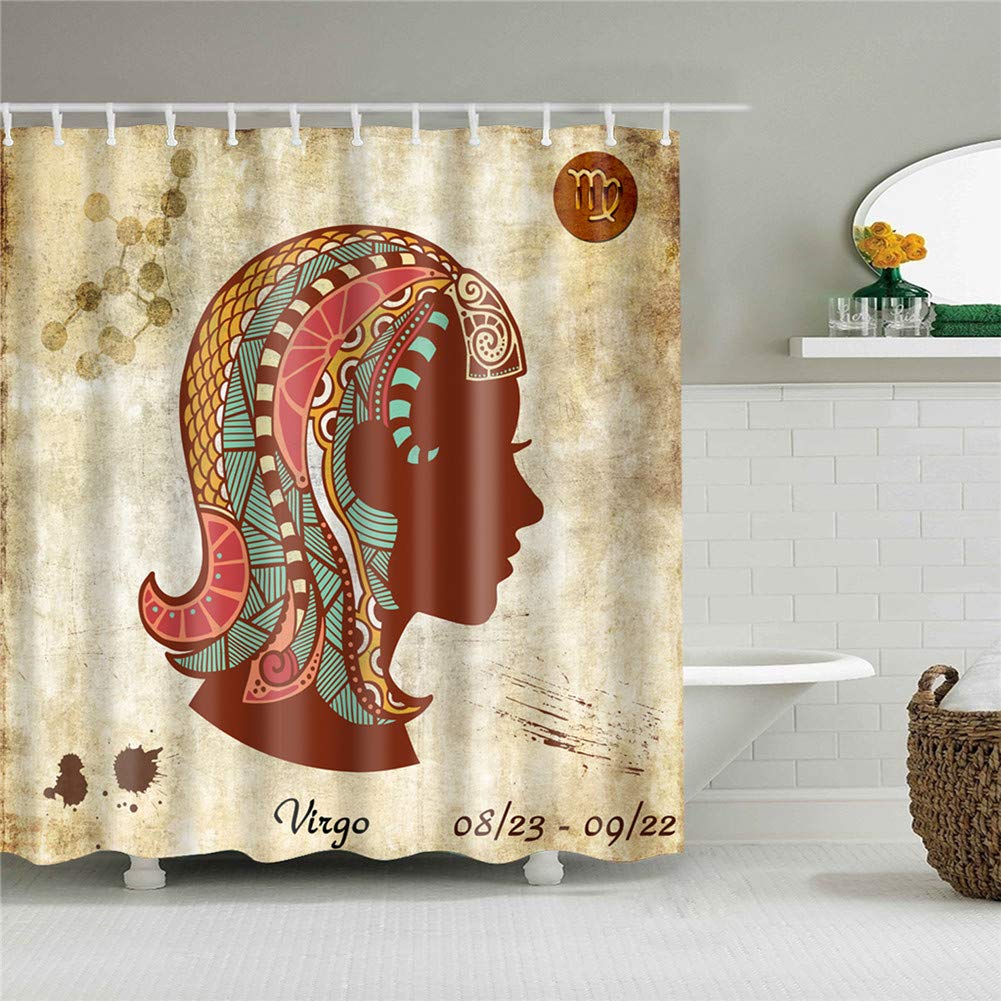 Tenda Doccia Antimuffa 3D Con Stampa Moderna E Ganci Inclusi - Tessuto Poliestere Impermeabile, 90x180cm, Design Esclusivo - 3