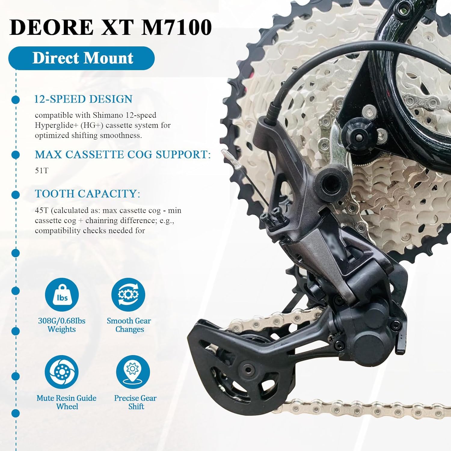 Bikes Rear Derailleur SLX Rd-M7100 SGS 12-Speed Derailleur