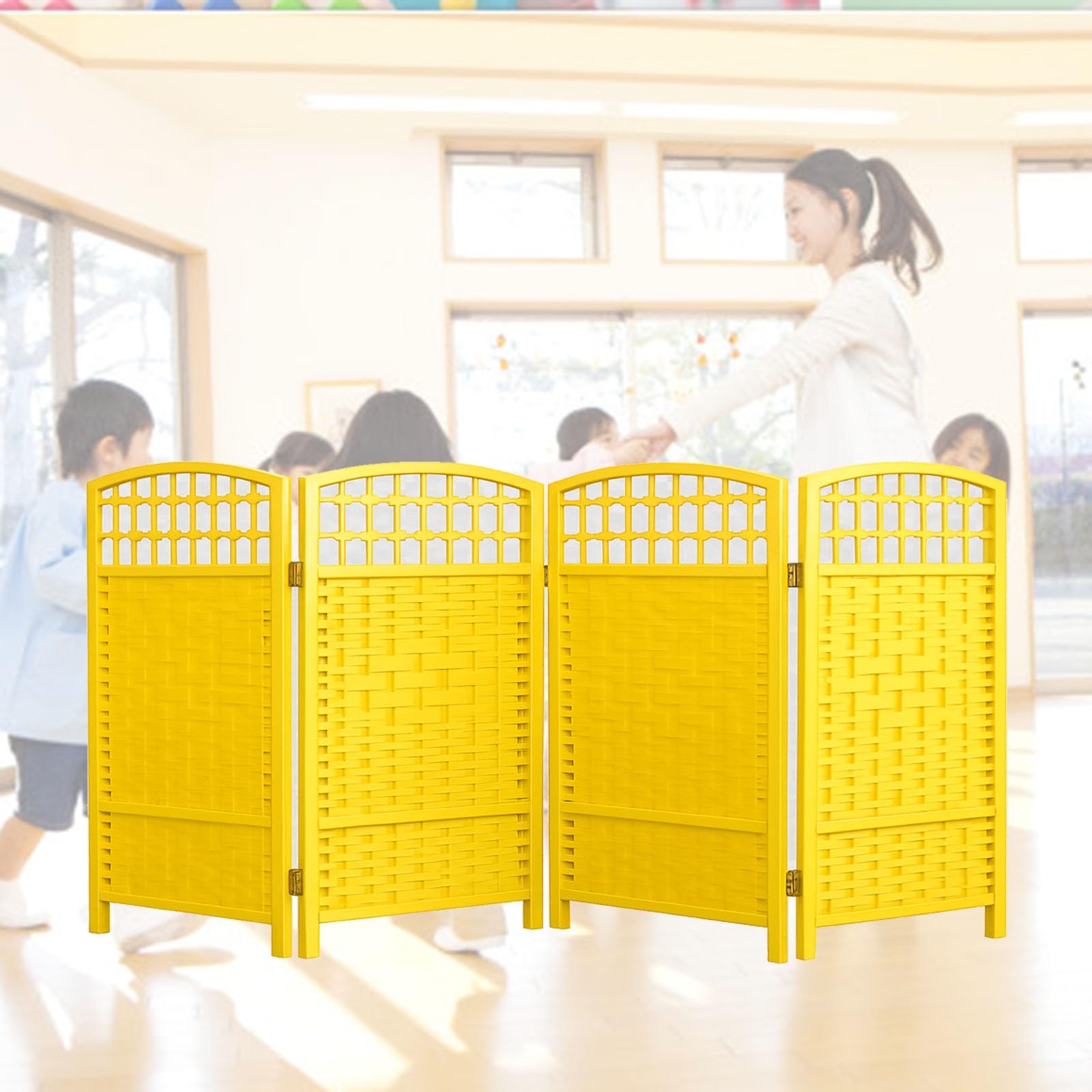 Paravent de séparation réglable 8 pièces sur pied pour chambre et salon
