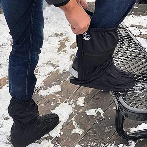 Miniatura 5 de SEAL Fundas impermeables para zapatos fundas reutilizables para zapatos de lluvia con suela antideslizante y cremallera para hombres y mujeres