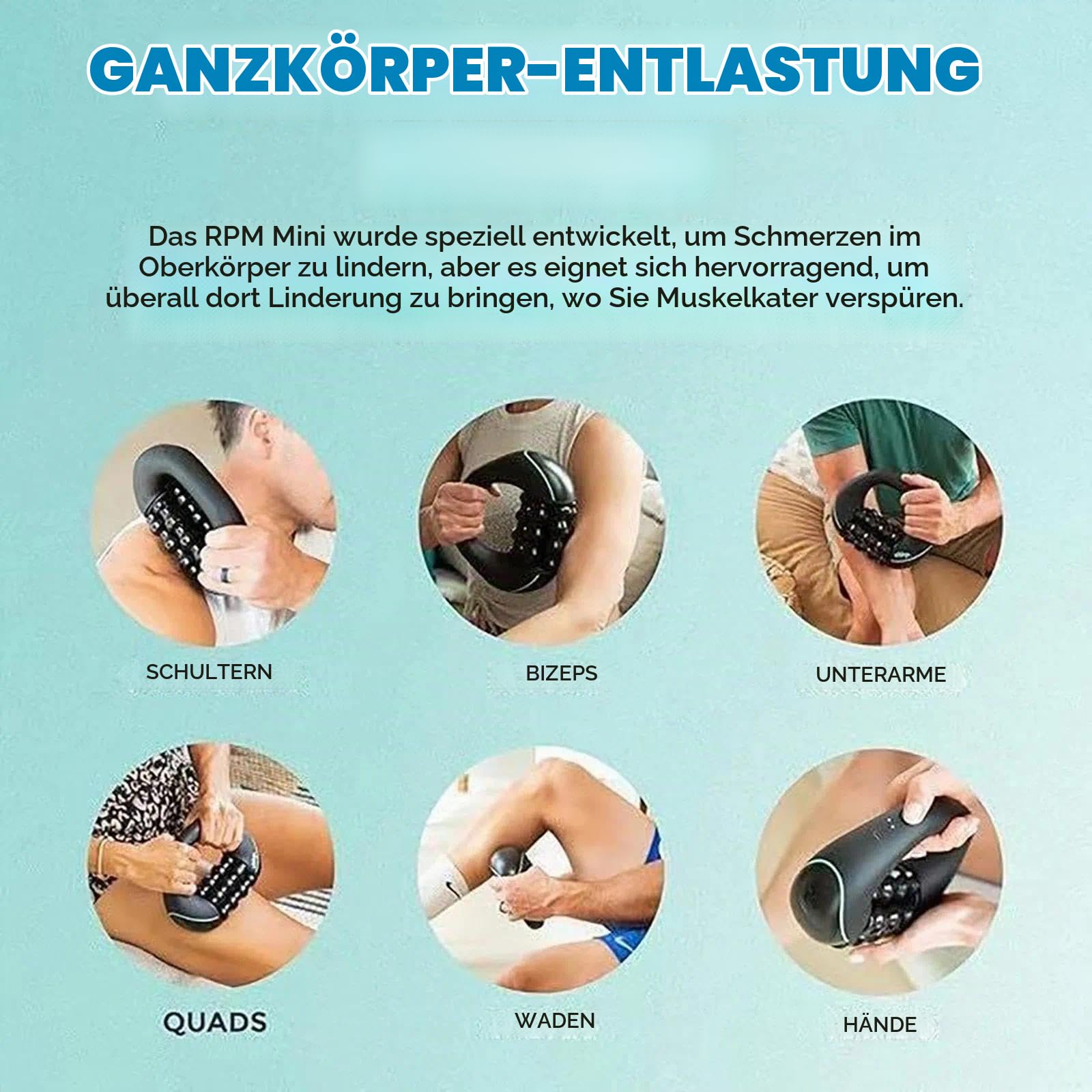 Marvixor Massageroller Elektrisch, Luminis Flow Relief Massage Roller, Luminis Massageroller, 3 Intensitätsstufen & Wiederaufladbar Für Muskelentspannung, Ergonomischer Mehrfachgriff, Geschenkauswahl