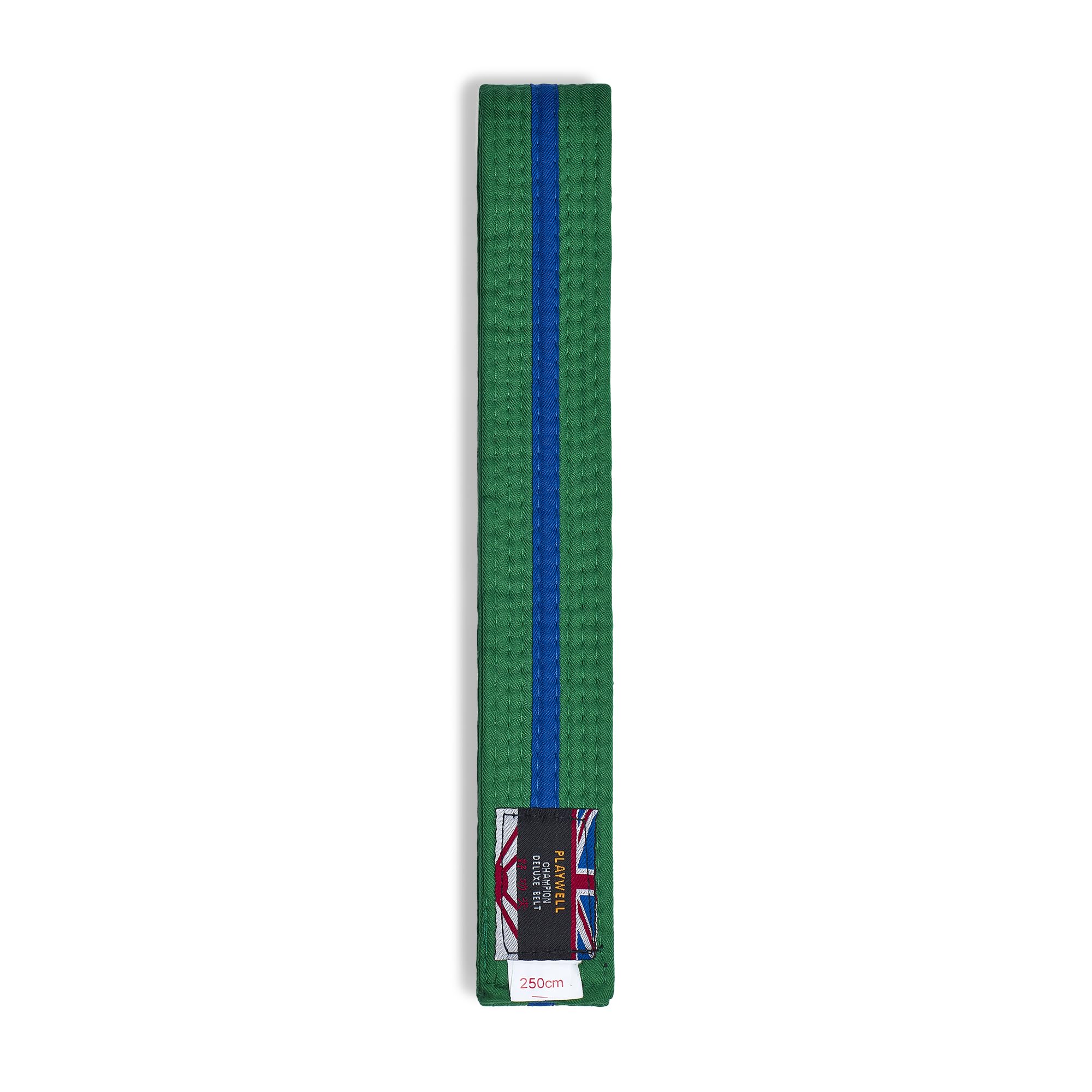 Playwell Martial Arts Cotton Coloured Belt With Various Coloured Stripes Grading Belt, (Karate