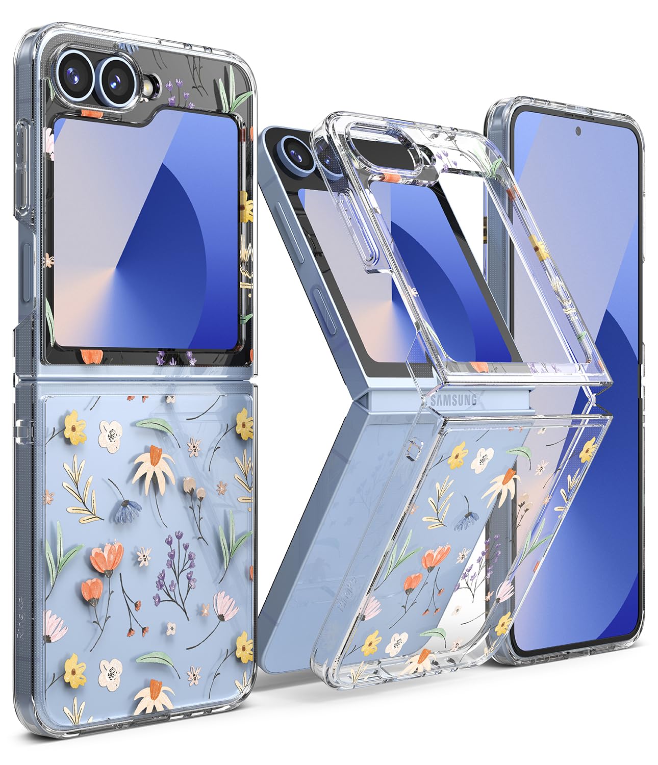 Ringke Fusion Design Compatible with Samsung Galaxy Z Flip 6 Case Cover Transparent Non-Slip Hard PC Shockproof TPU Bumper Protective Phone Case for Z Flip 6 Back Cover (2024) - Dry Flowers (B0D9XWF7GC) Amazon Price History, Amazon Price Tracker