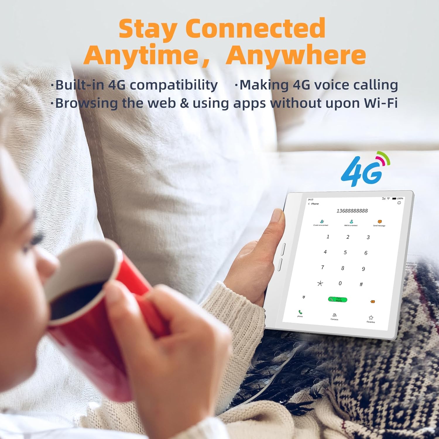 Bigme B7 Color eReader, ePaper Tablet 7 Inch E-Ink eBook Readers Android e-Reader with 4G Calling, 8GB+128GB, Stylus, Android Ereader Tablet with Audiobook Note-Taking Meeting Record Transcription