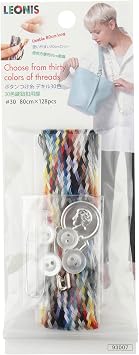 LEONIS 30 Color Button & Craft Sewing Thread Kit Super Strong & Thick [ 93007 ]