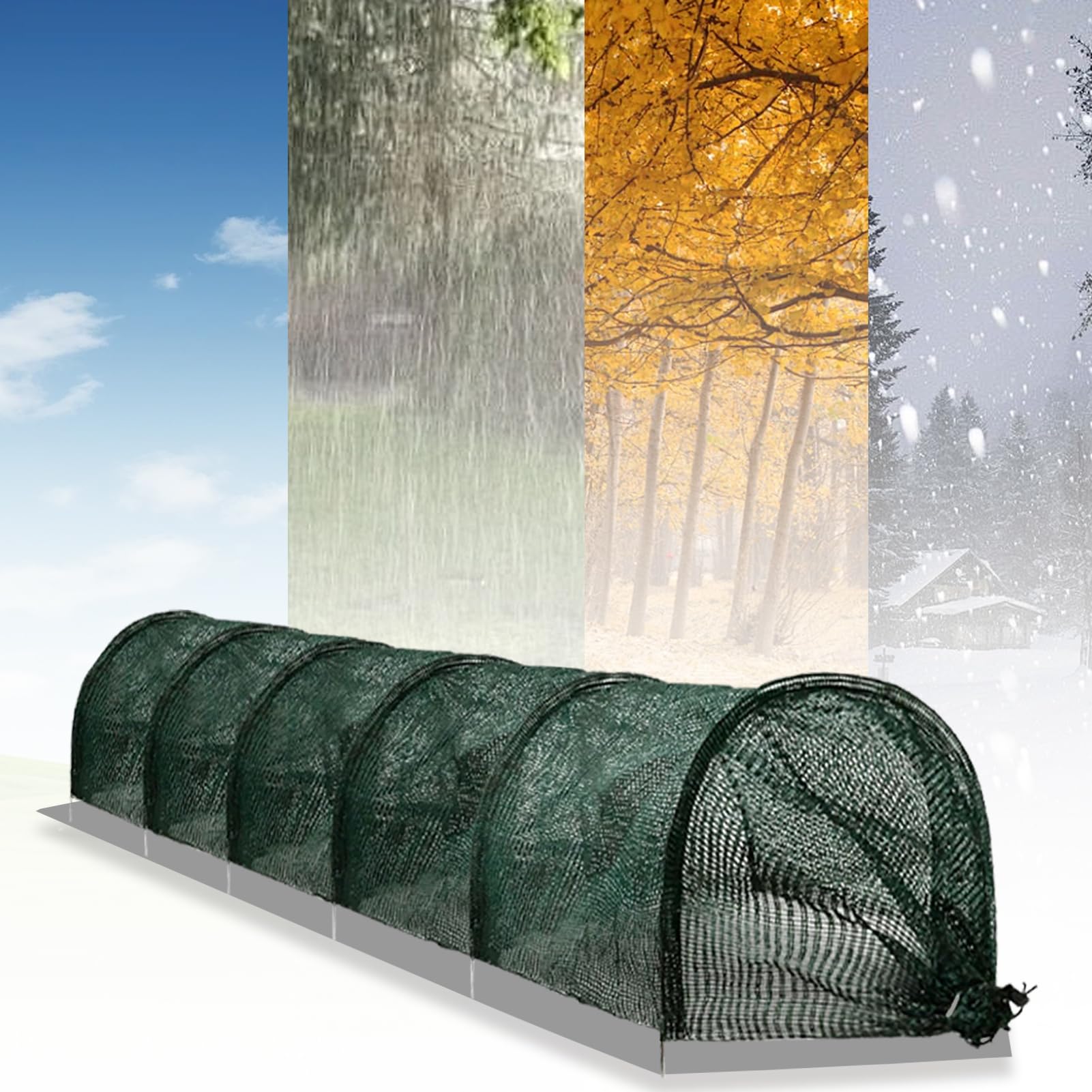 Lot de 3 arches tunnel professionnelles pour serre - 300 x 45 x 45 cm - Arceaux en acier galvanisé très résistants - Protection contre le gel, le vent et la grêle - Parfait pour les jardins, les
