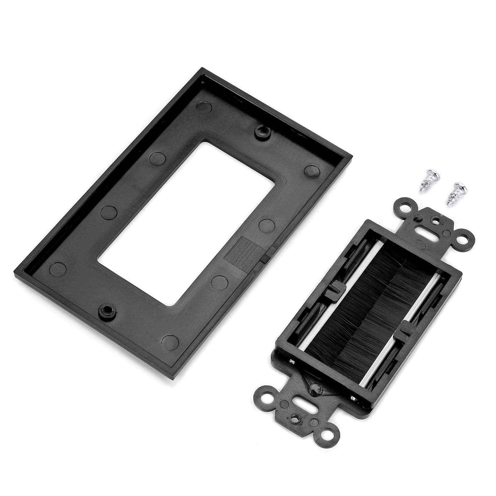 Cable Pass Through Brush Wall Plate Decora Style – Single Gang ...