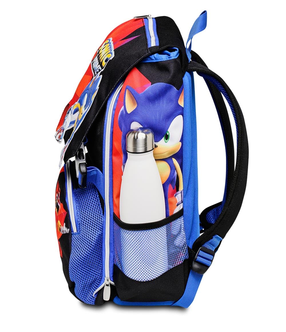 Seven Sonic Rucksack für Schule, Sport & Freizeit, Erweiterbarer Schulranzen, Geräumige Schultasche für Teenager, Kinder Mädchen und Jungen, Extra Platz, Trinkflaschenfach