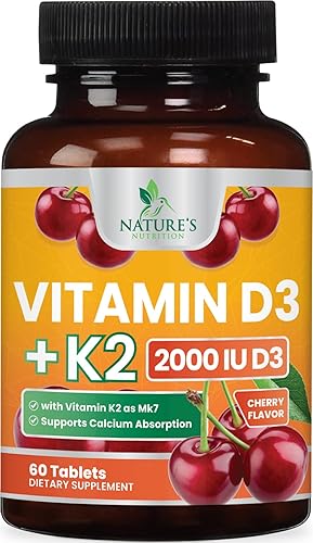 Vitamina D3 K2 como MK-7 con 2000iu de D3 y 75mcg K2, vitamina K2 D3 suplementos de fuerza ósea que apoyan la absorción de calcio para la salud de
