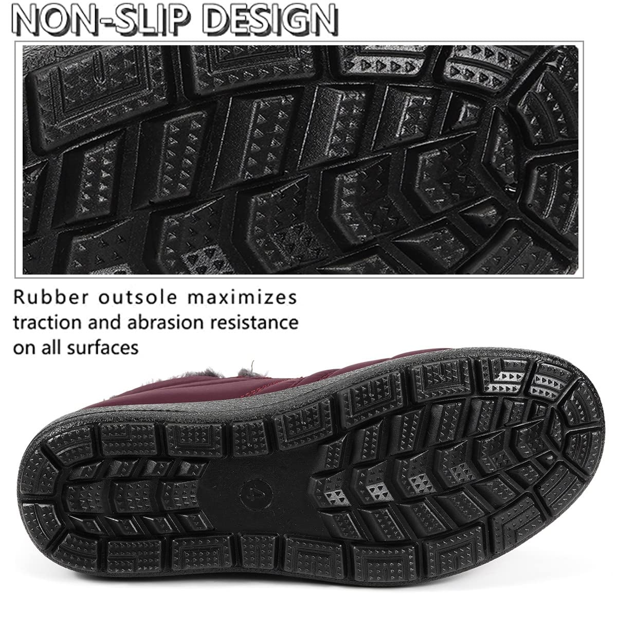 Gaatpot Stivali Donna Stivaletti Invernali Stivali da Neve Caldo Peluche Scarpe Impermeabili 36-43