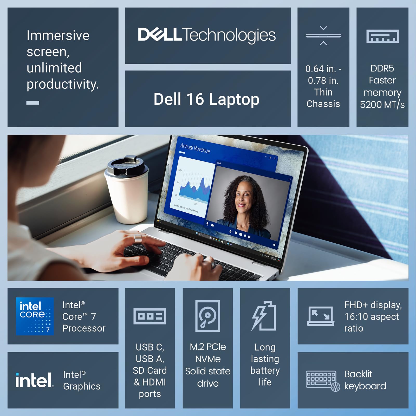 Amazon.com: Dell 2026 16 Laptop Touchscreen Computer, 16