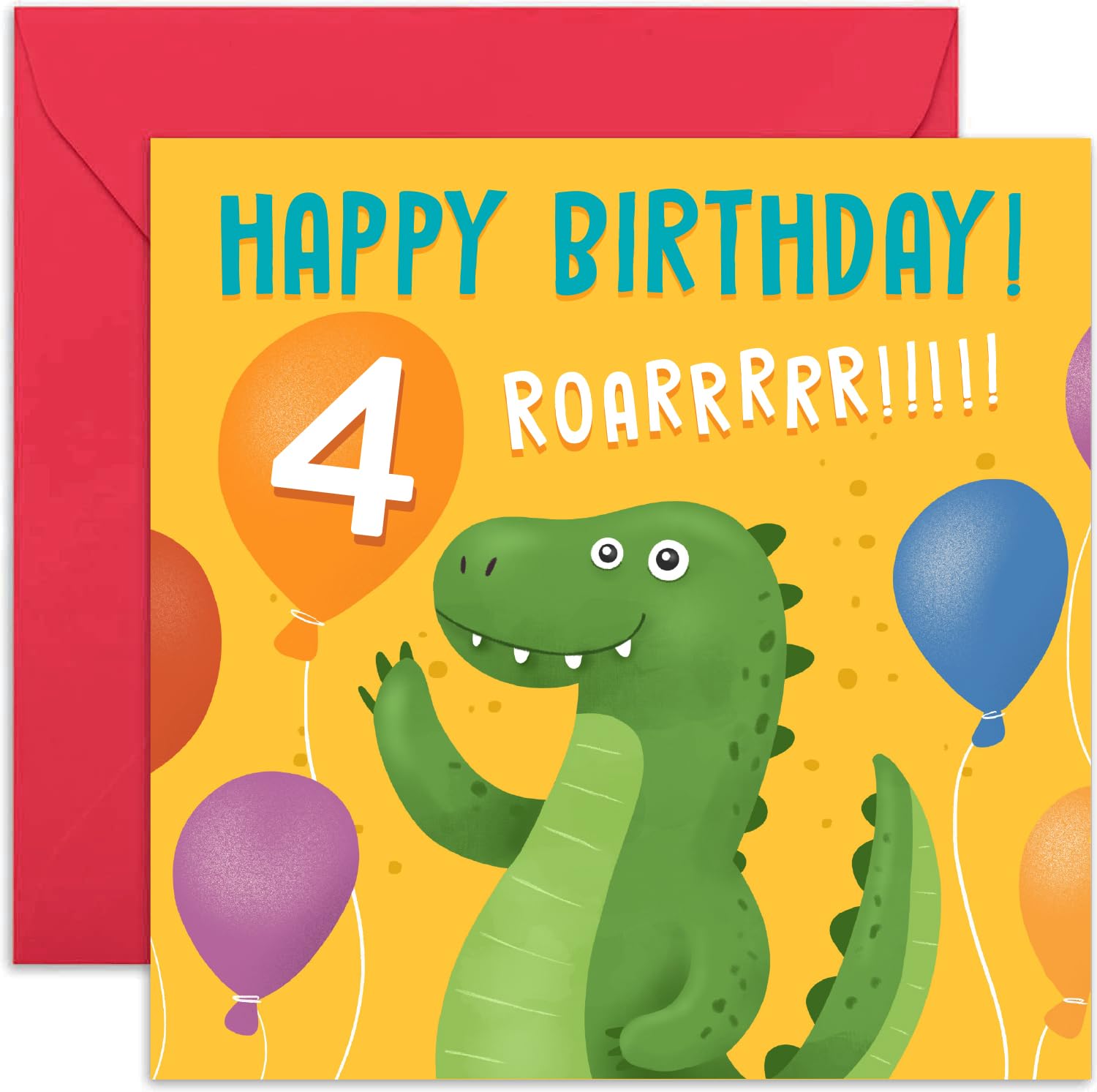 Tarjeta De Cumpleaños De Dinosaurio Personalizada, Cualquier Edad, 2º