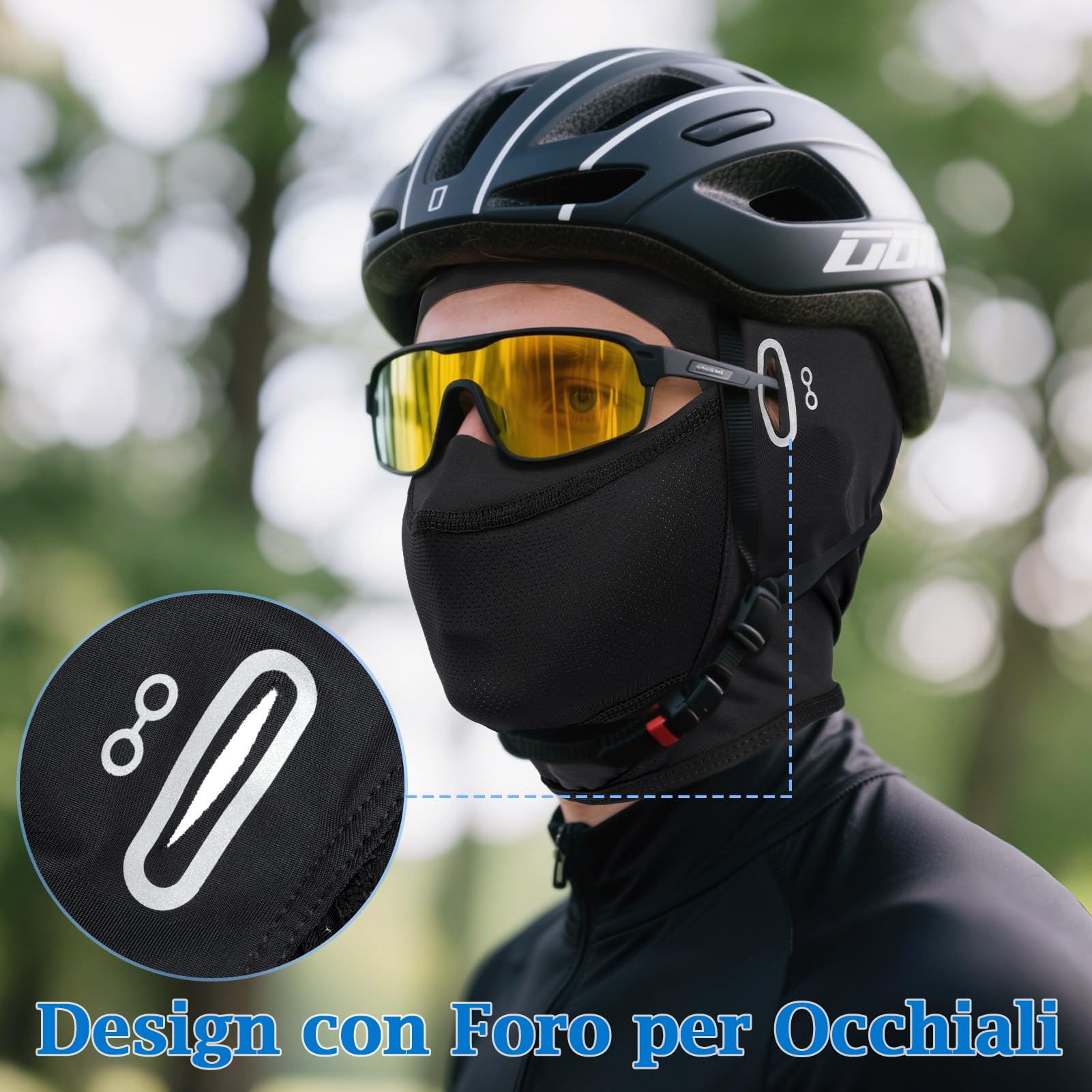 Kiiwah Passamontagna Moto Estivo Traspirante con Protezione UV Sottocasco per Bici Motociclo Ciclismo