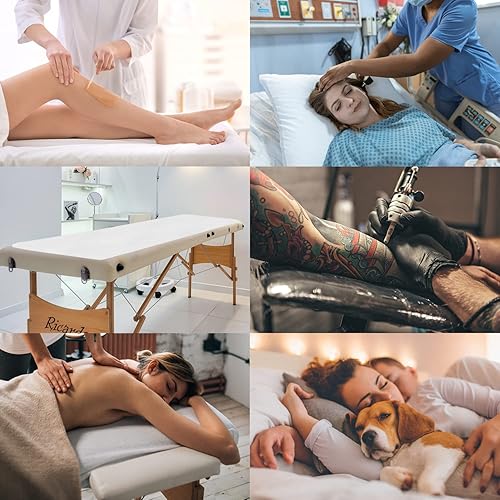 Miniatura 6 de INNOVIO 20 sábanas desechables de 31 x 71 pulgadas, sábanas de mesa de masaje desechables, cubierta de cama gruesa no tejida para pestañas, fundas