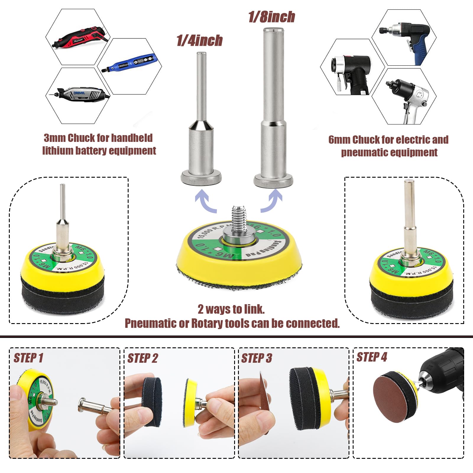 Set di dischi abrasivi (set per lucidatura auto, 54 pezzi)