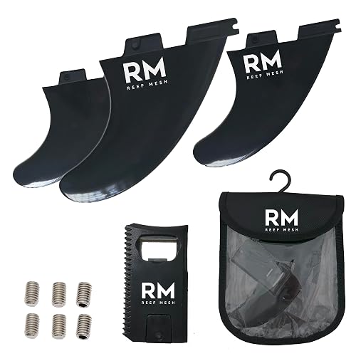 Aletas de surf para principiantes REEF MESH soft tip doble pestaña FCS Future compatibles juego de 3