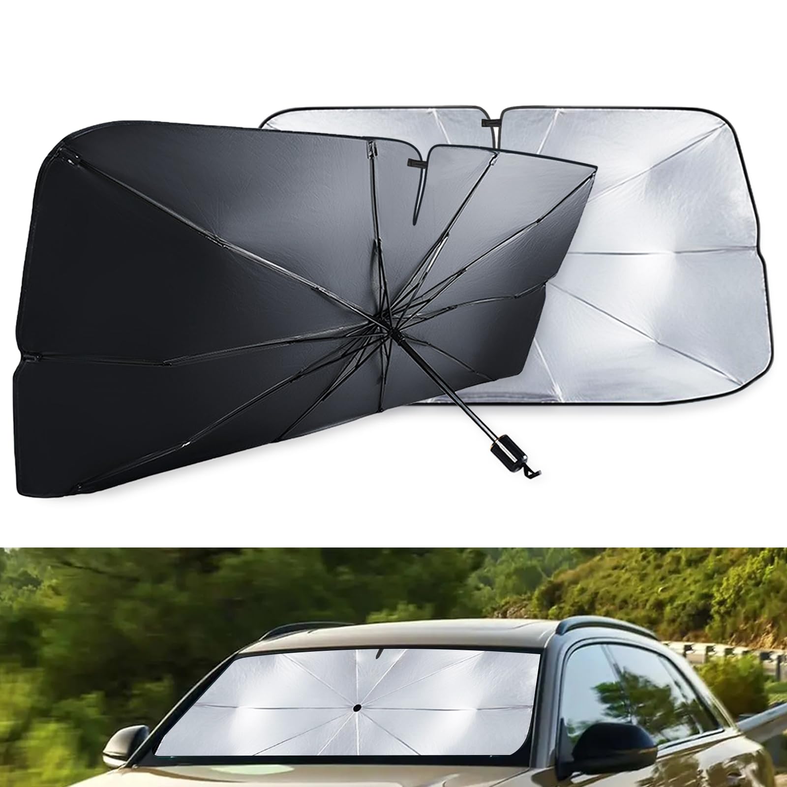 Parasol Plegable Para Ventana De Automóvil, Diseño De Hongos | Meses