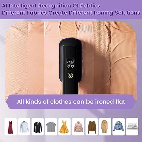 Miniatura 2 de Vaporizador para ropa, vaporizador portátil de mano con pantalla LCD, tres funciones opcionales, voltaje ancho de 1200 W, plancha de vapor fuerte