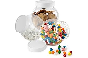 Stock Your Home 48oz Plastic Candy Jar with Lid
