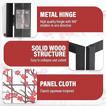 rukaページ Amazon.com - Ruesleag Room Divider 6FT 4 Panels Wall Divider