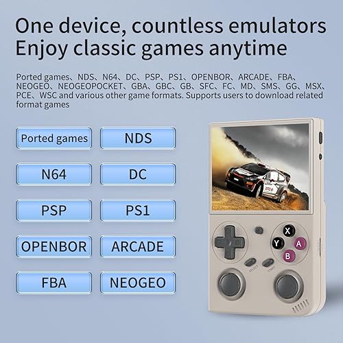 Miniatura 3 de G350 Consola de juegos de mano retro G350 Consola de juegos retro 3.5 pulgadas pantalla IPS Linux 64+32 sistema incorporado 64G TF tarjeta