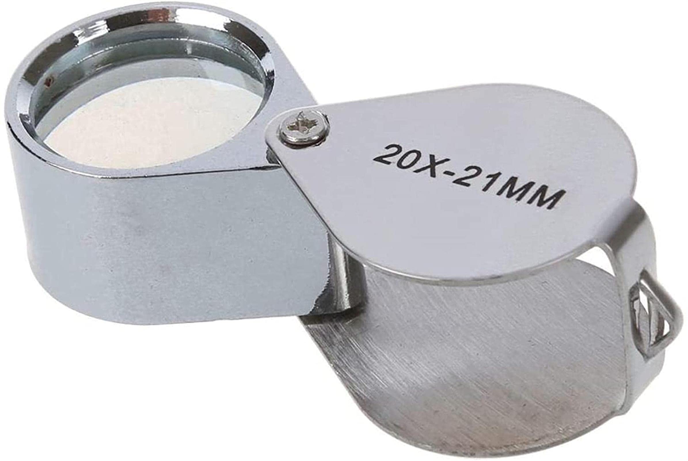 Magnifyiglasses Pieghevole gioielliere Magnifyiloupe Portatile gioiellieri Lente di ingrandimento in Lega di Vetro Magnifyiglass con Scatola Strumenti per gioie