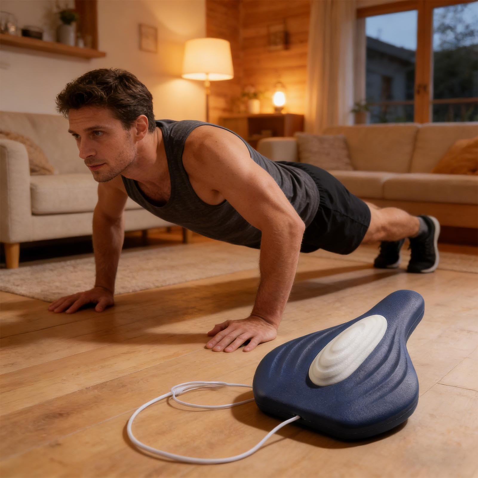 Pelvic Floor Muscle Trainer - Ergonomic USB Plug-In Tool | Silent Exercise Device with Car Office Chair Couch Truck Driving Sitting Use, Compact Fitness Accessory, Daily Training Support