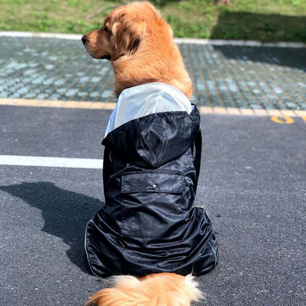 Impermeable para Perros, Impermeable for Perros Grandes, Impermeable, for Exteriores, Chaqueta Reflectante for, Poncho de Malla Transpirable(XXXL)