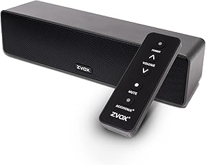 ZVOX AccuVoice AV100 Compact TV Speaker with 6 Levels of Voice Booster – Black