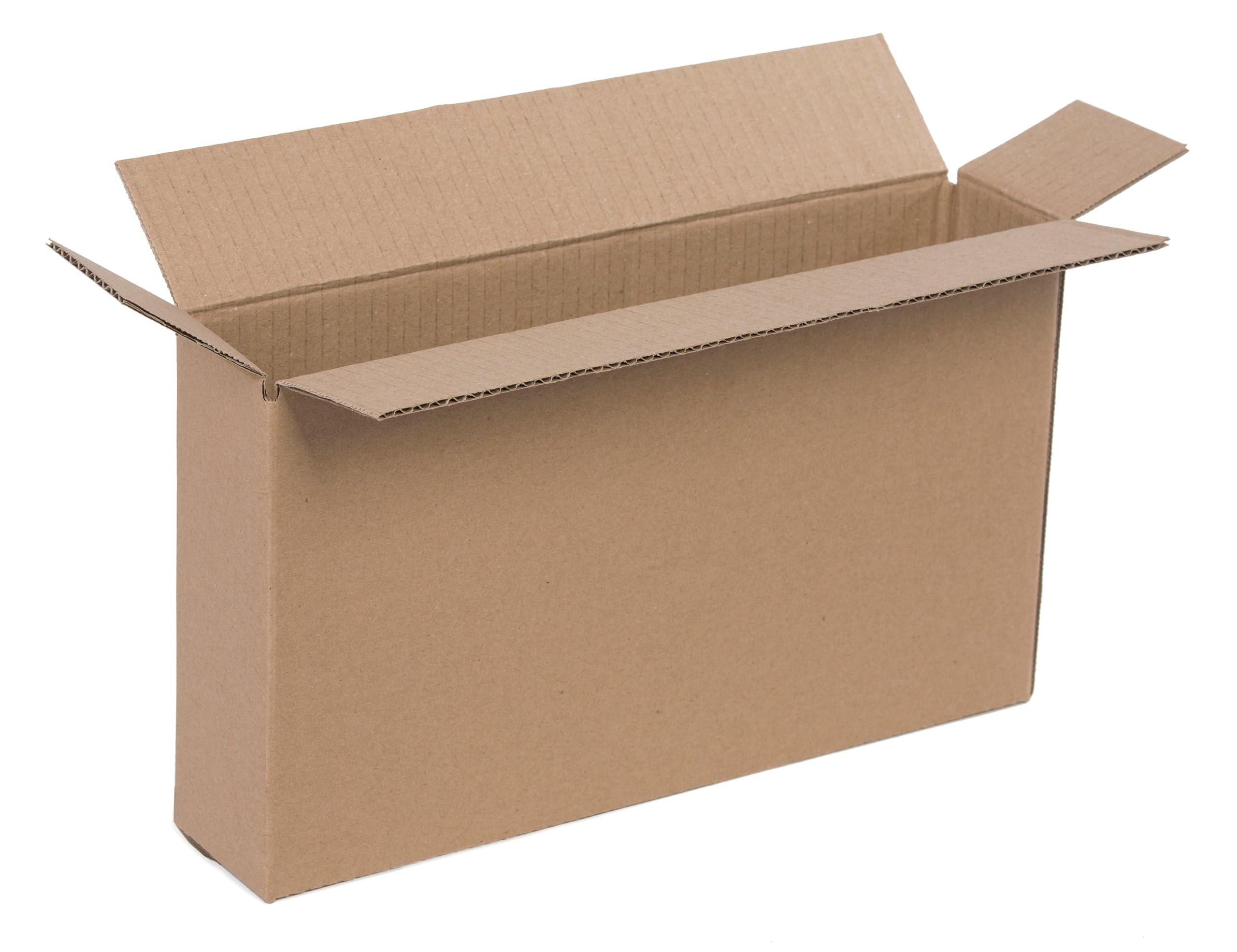 50 Stück Faltkarton 500x100x400 mm Innenmaß Versandkarton E-commerce Karton 1-Wellig 400G Braun Kartonage Verpackung Postkarton Versandschachtel Paket Päckchen
