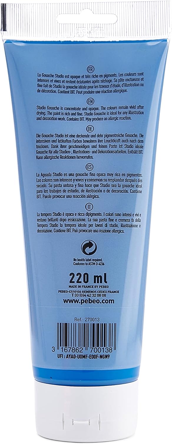 Studio Gouache PEBEO, 220 ml, Cerruleum Blue (270-013)