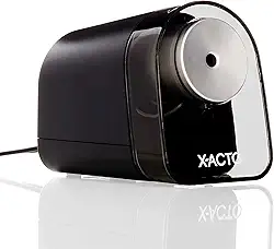 X-Acto Apontador Elétrico XLR - Motor Silencioso - Reinicialização Automática - Preto