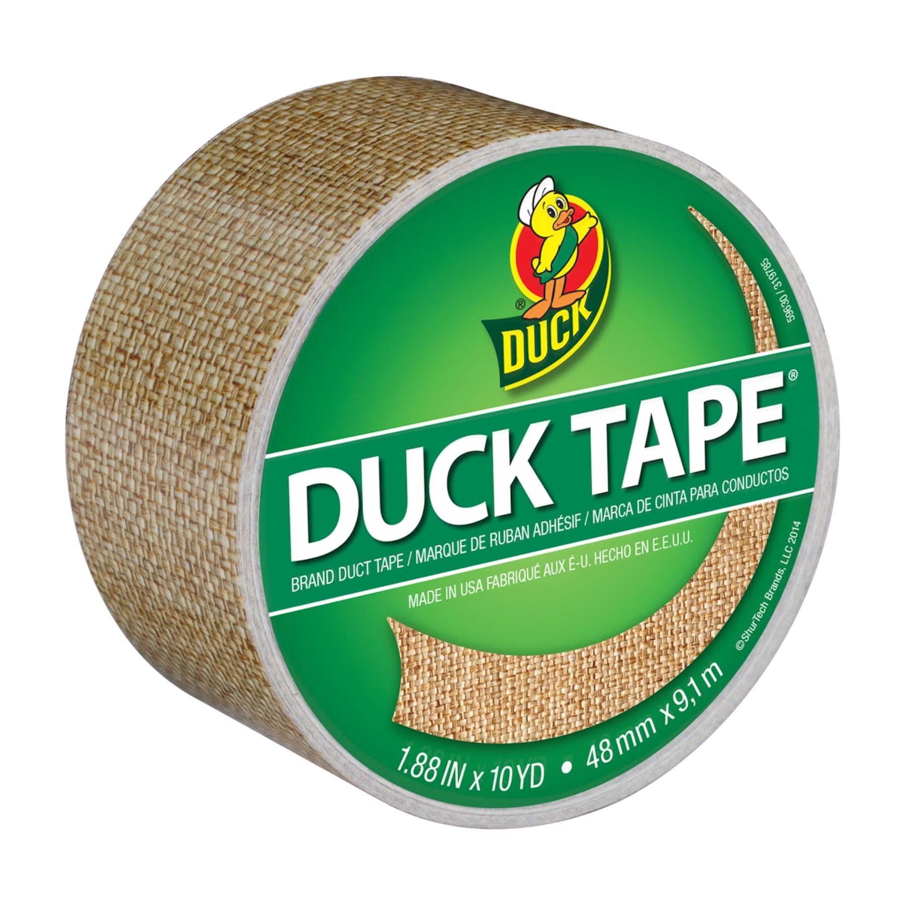 Duck Multicoloured Shurtech Patterned Tape 1.88-Inch X 10Yd-Burlap, Other,