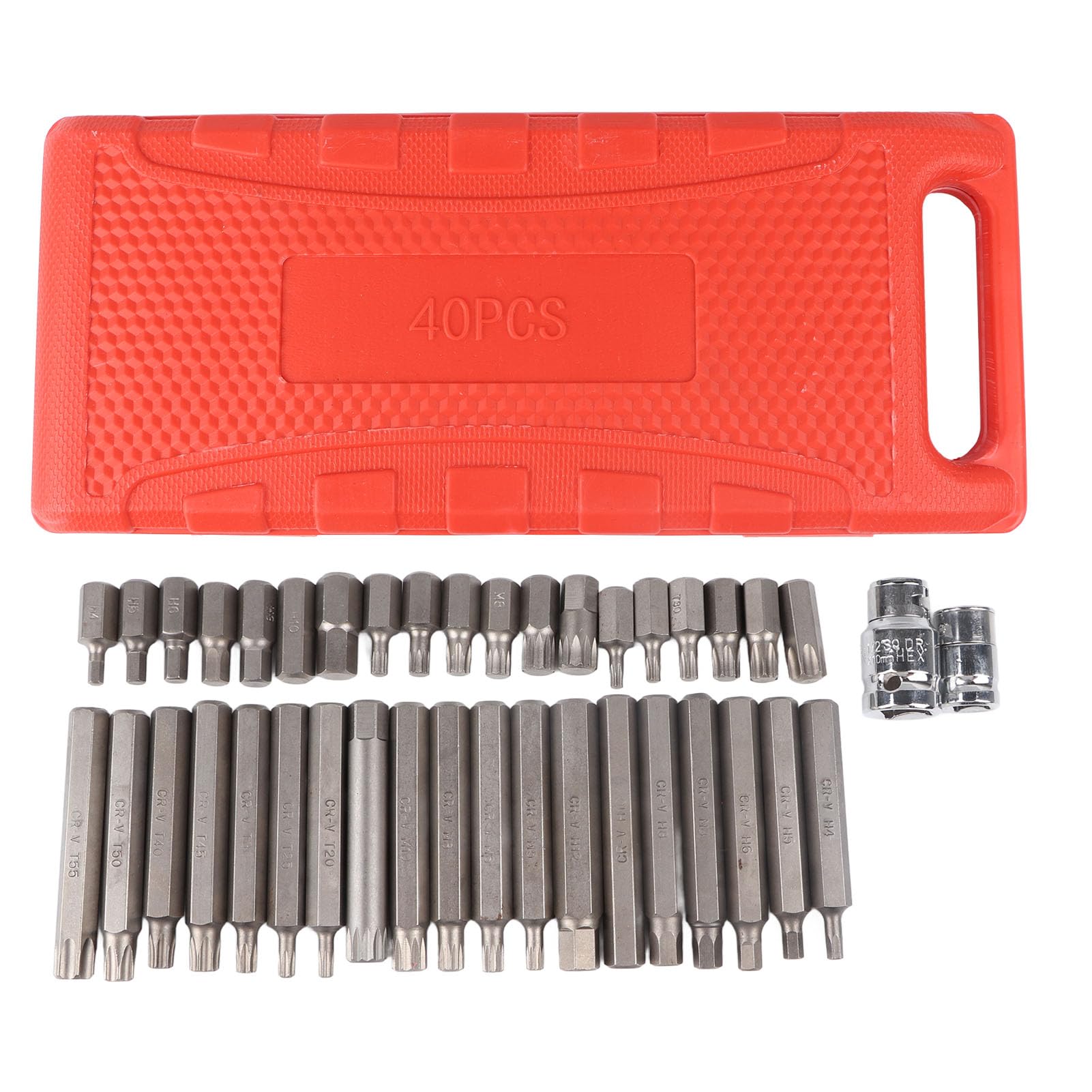 Respicefinem Spline Tip Bit Socket Set Master Tip Bit Socket Set With Plastic Storage Box Ideal For S2 Auto Repairing Made Of Chrome Vanadium Alloy With Various Sizes Accurately