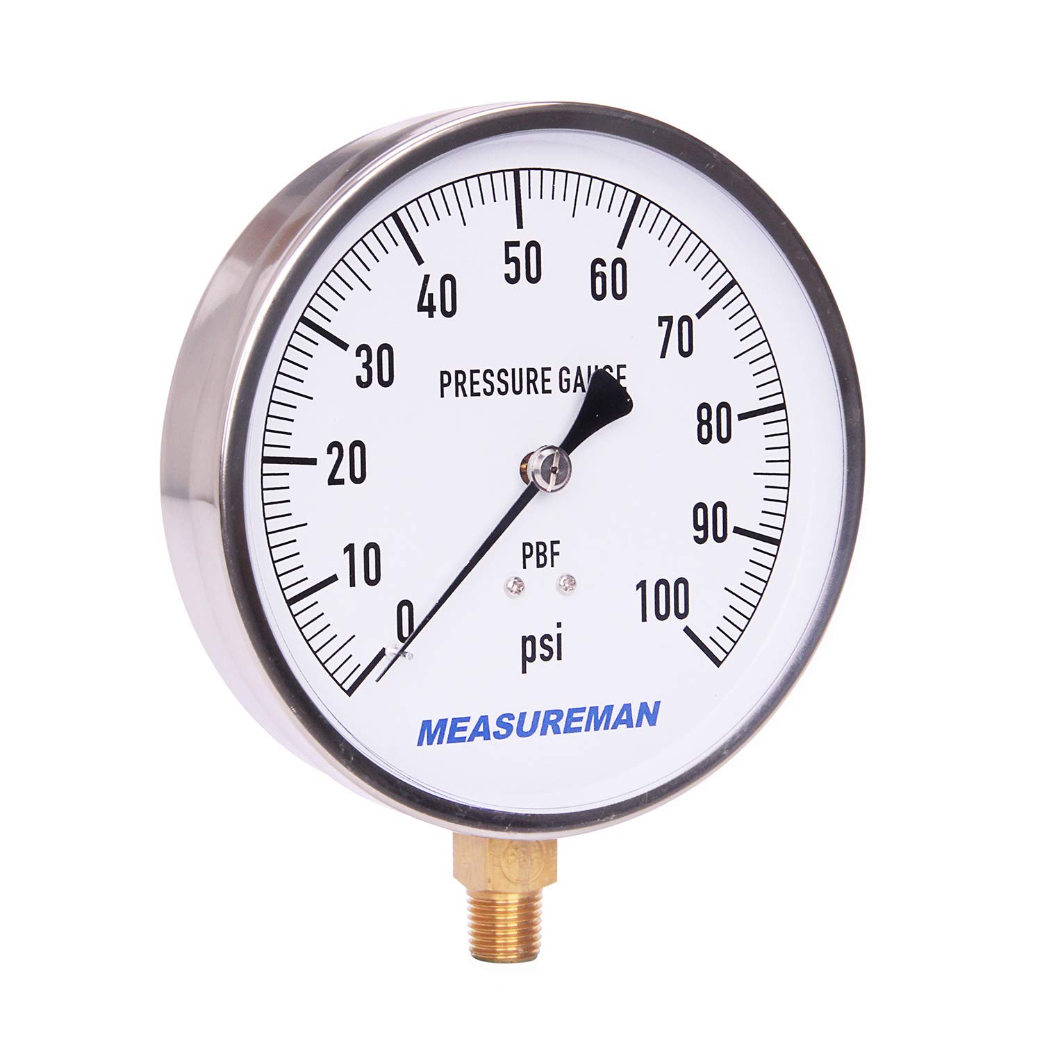 Stainless Steel Pressure Gauge - 0-100PSI -2