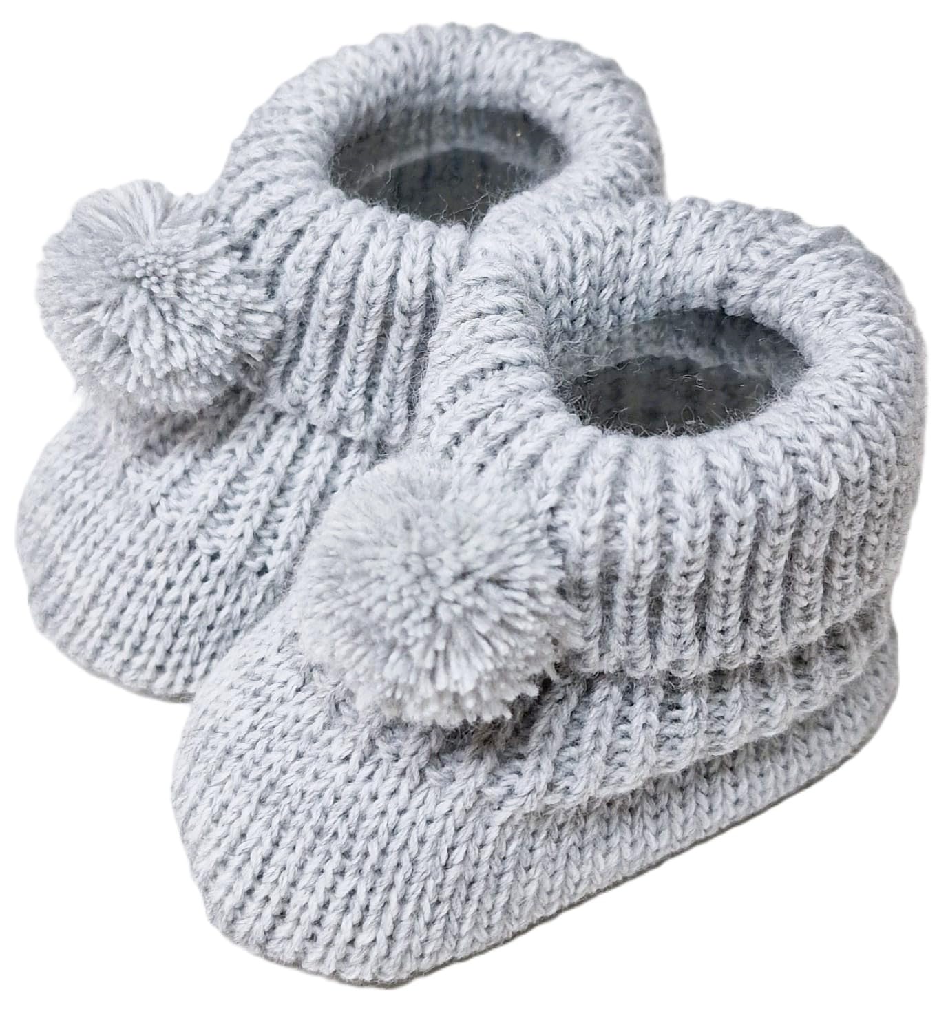 Baby Boys Girls 1 Pair Knitted Booties Soft Newborn Knitted Booties With Bow 116-354 — view 7
