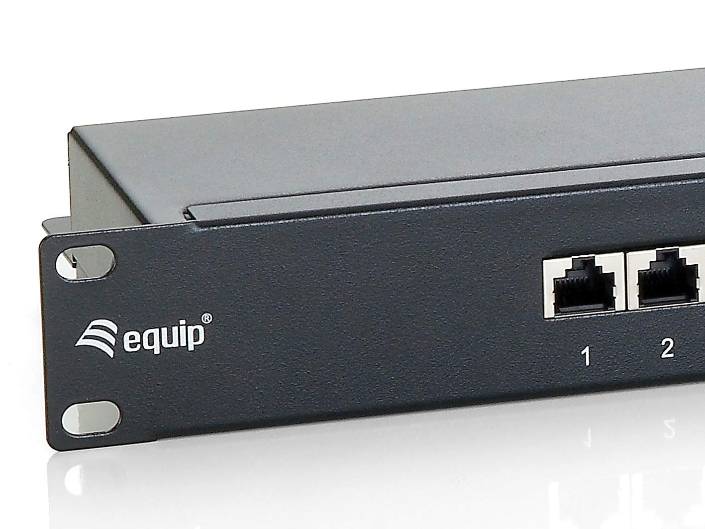Equip 326416 - Panel de conexiones (16 puertos, 19" 1U), Negro
