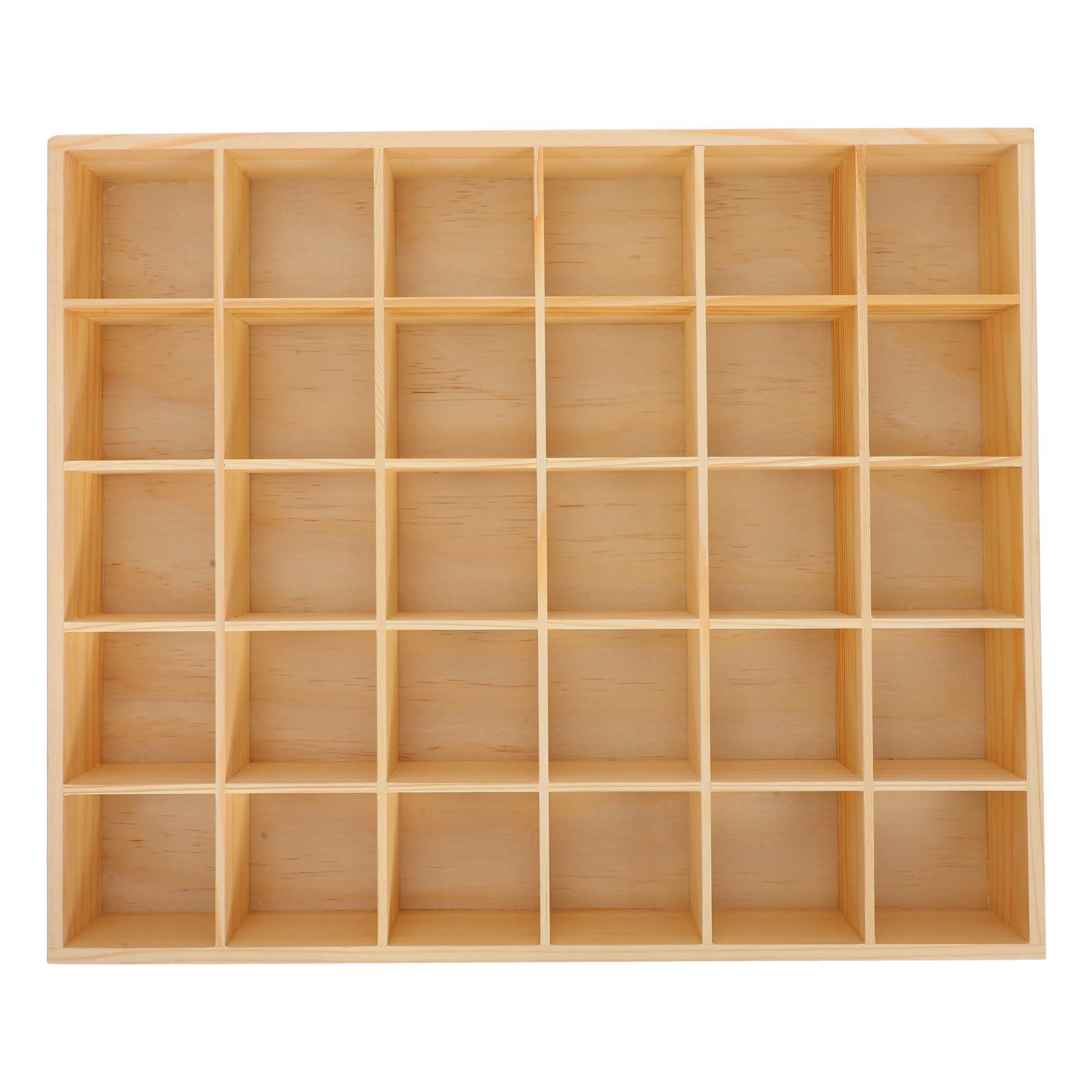 Organizador Calcetines Bandeja para Joyas y Pequeños Objetos con 30 Compartimentos de Madera Apilable, Adecuado para Tocador y Hogar