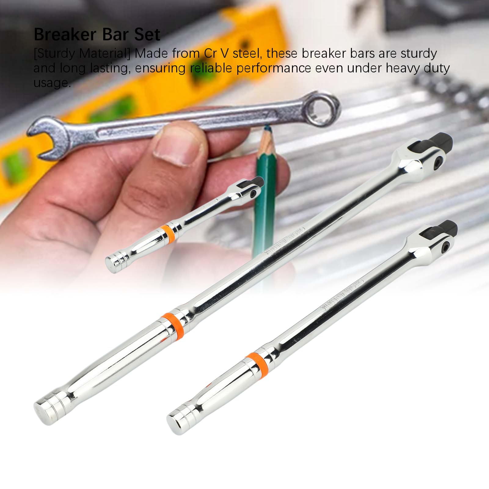 Knuckle Breaker Bar Head Kit 30,5 Cm - Rostfester Chrom-Vanadium-Stahl Für Extreme Belastungen