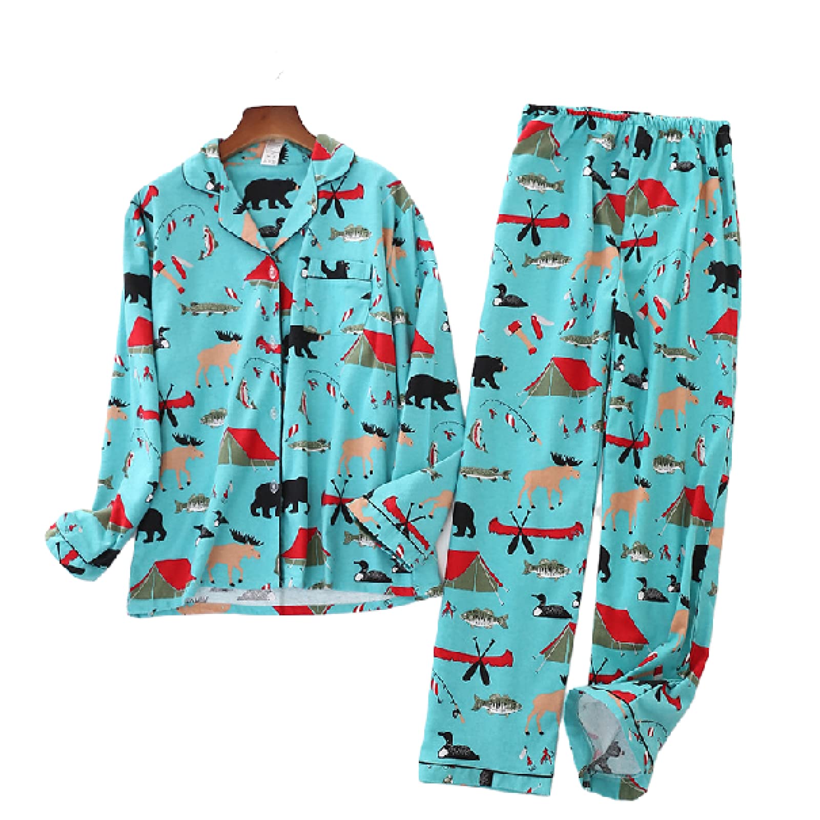 Pyjamas hiver femmes en maille thermique et vêtement d'intérieur doux