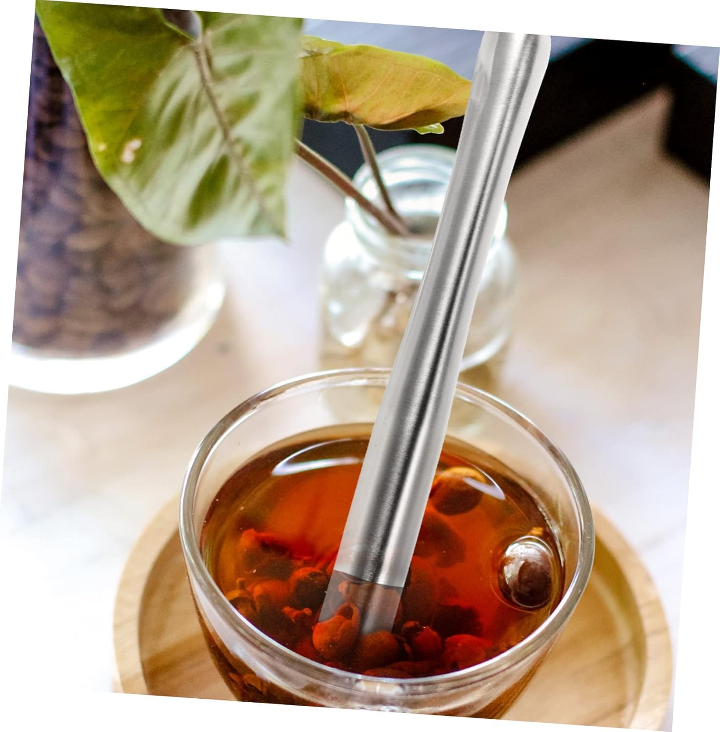 HERCHR Muddler Da Cocktail In Acciaio Inox, Limone Schiacciapatate Per Tritare Cubetti Di Ghiaccio, Professionale Pestello Per Creare Deliziosi Mojito