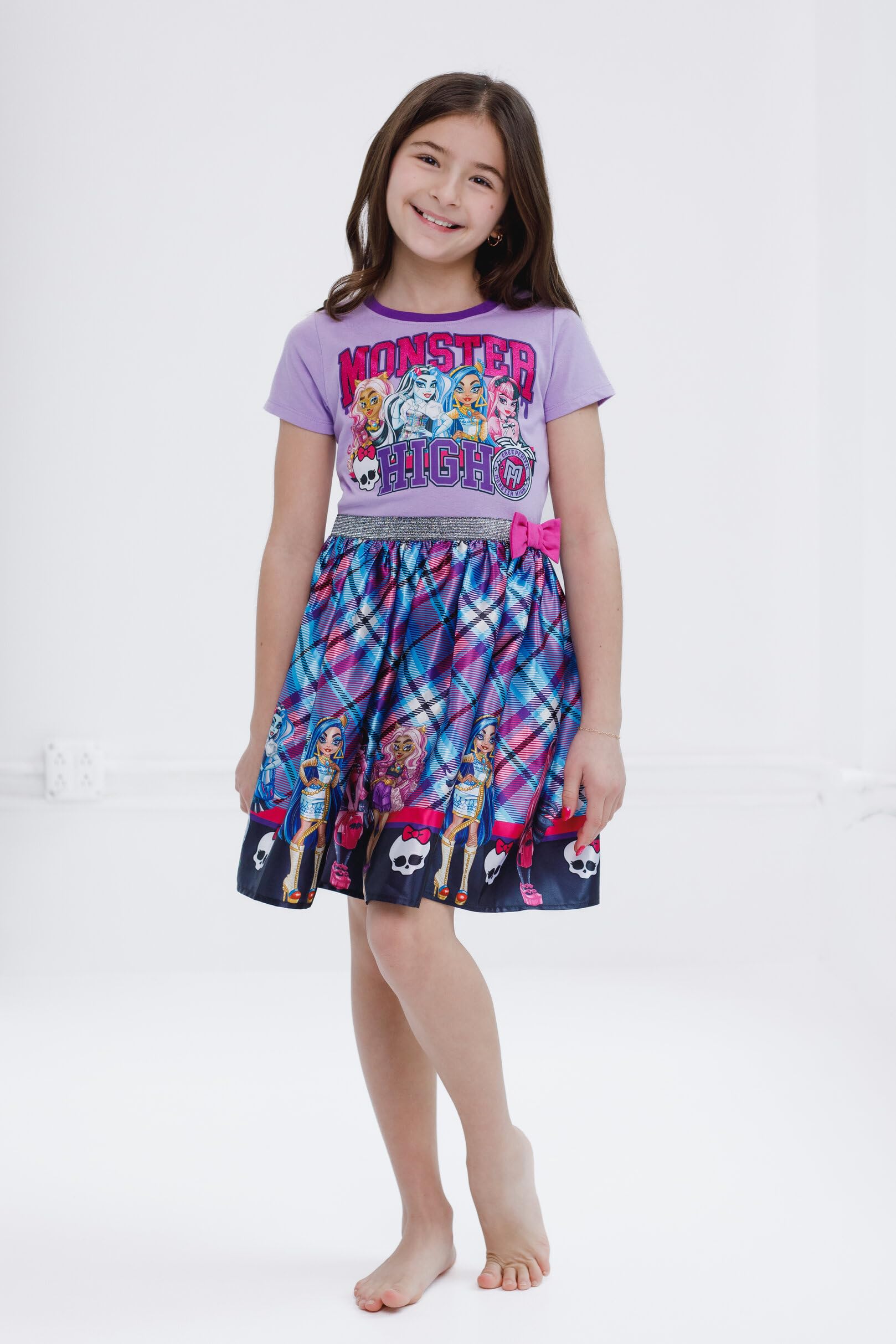 Monster High Kleines Mädchenkleid für Kinder bis große Kinder (32-42-44)