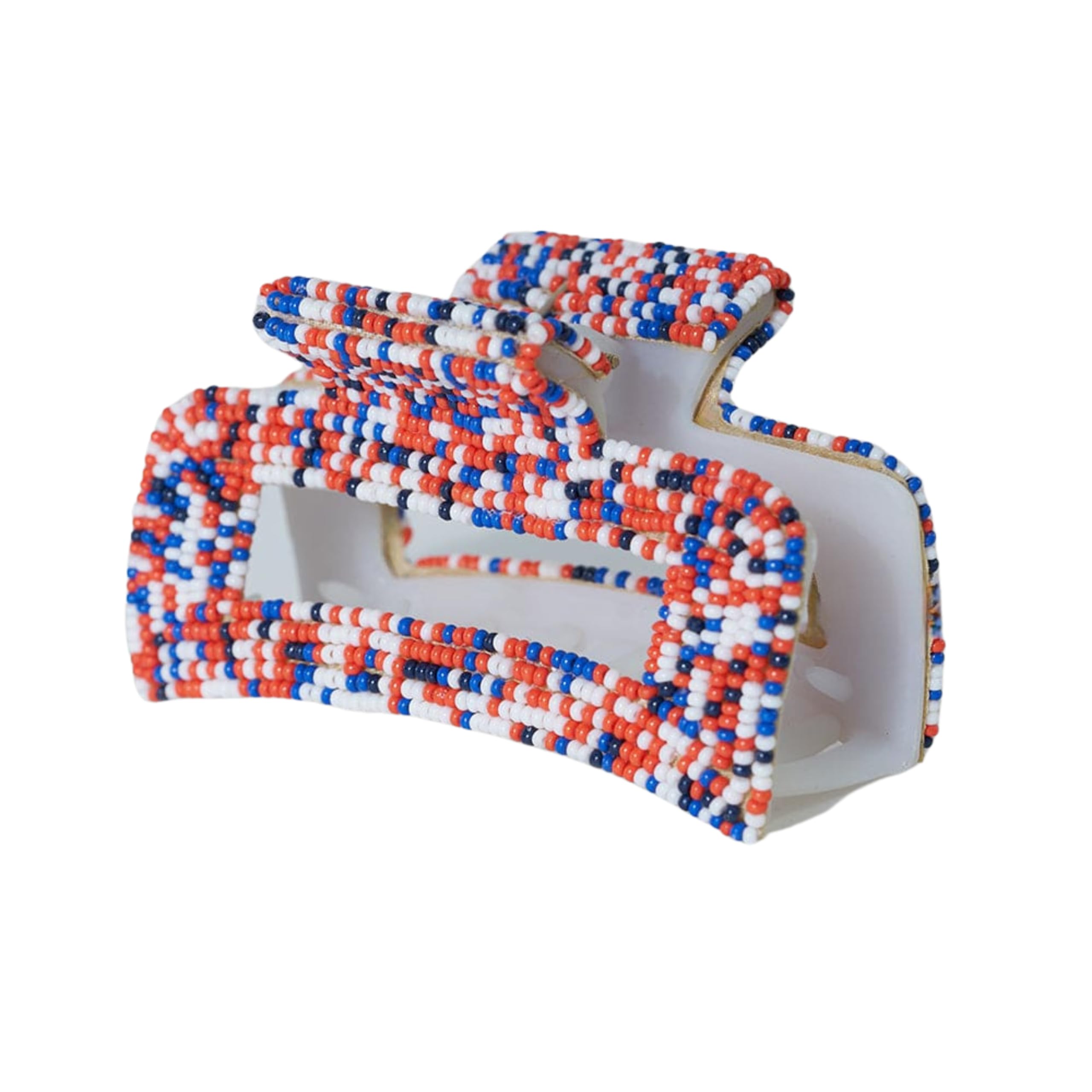 INK+ALLOY Beaded Hair Claw Clips, Game Day Claw Clips in Team Colors, Handmade Hair Clips for College Students, Sports Fans, Teachers, Alumni,