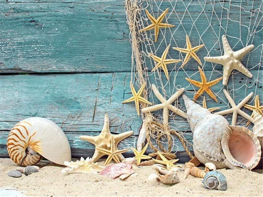 Kit étoile de mer et conque peinture diamant pour apaiser l'esprit en 80x100cm