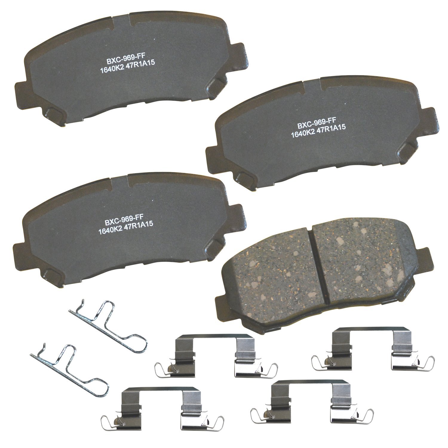 Bendix Premium SBC1640K2 Ceramic Front Brake Pads for Chrysler 200 2017-2016, Dodge Dart 2016