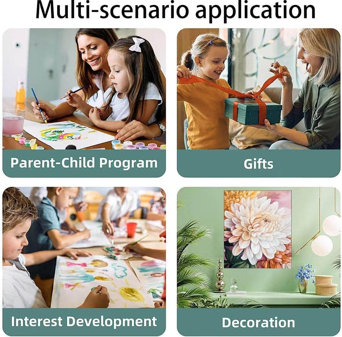 数字油絵 植物 ペイントバイナンバー 手芸キット 花 DIY Paint by Numbers 95x70 CM 数字でペイント手作