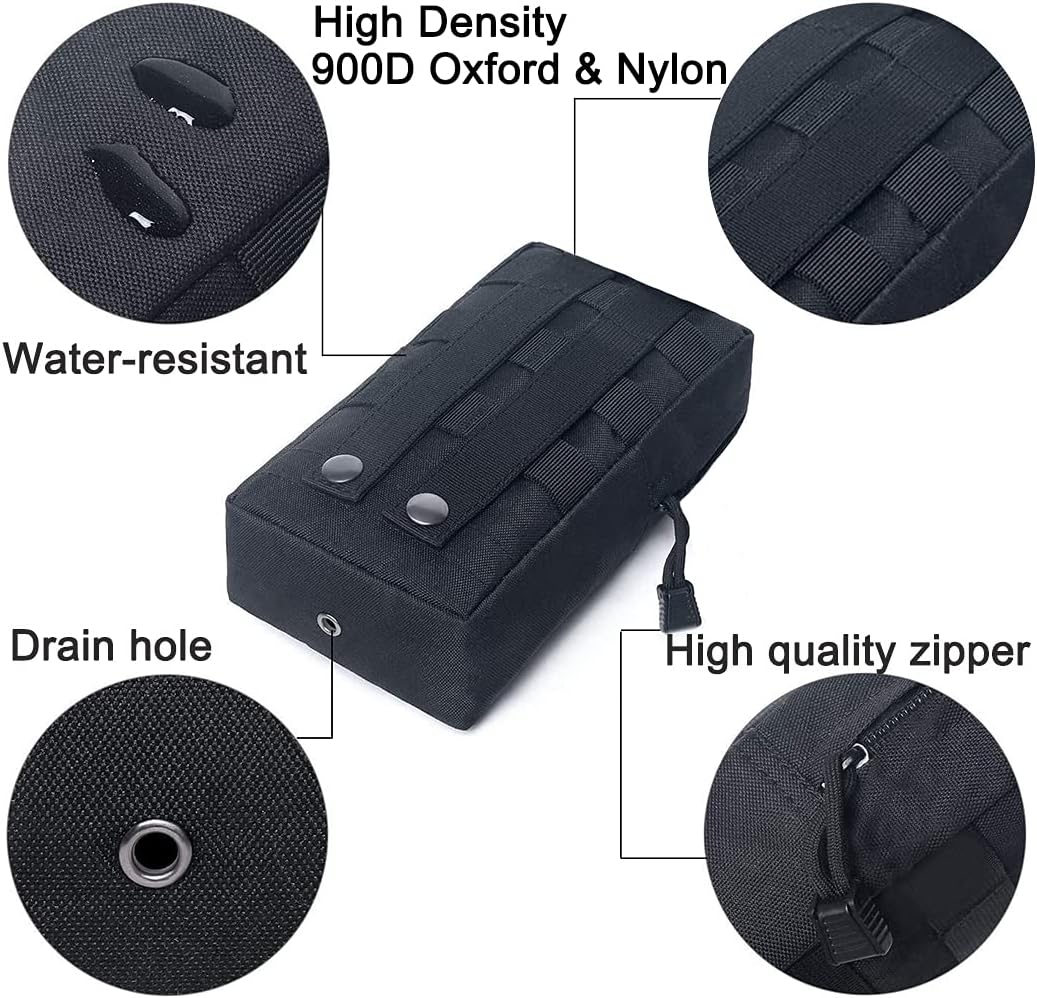 Molle Accessories Kit of 30 Attachments, D-Ring Grimloc Locking Gear Clip Web Dominator Elastic Strings Buckle for 1" Webbing